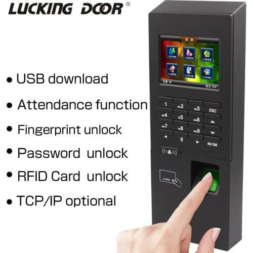 TCP/IP+USB 2.8inch LCD screen rs485 Fingerprint access control system Proximity Card Keypad Electronic Door Lock wiegand input