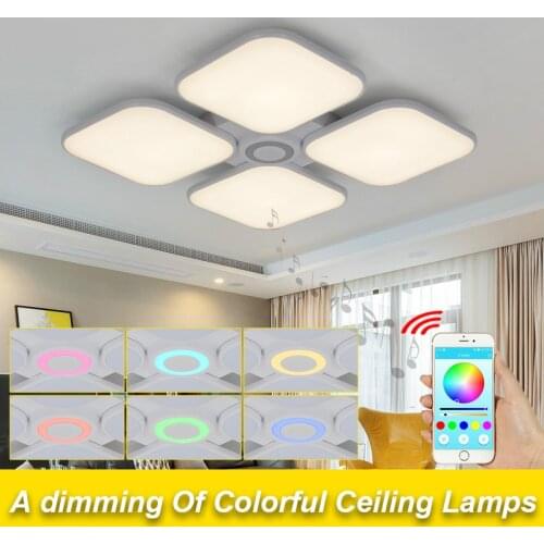 Celing Lights Cold White +Warm White luminaria Bluetooth Music Light Intelligent APP Control Lampshade/Modern Ceiling Light