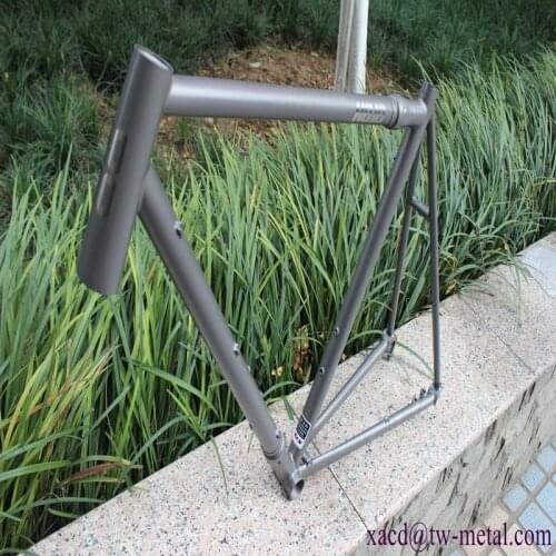 Sand Blast Titanium Road Bike Frame with Coupler and Thru Axle Dropouts