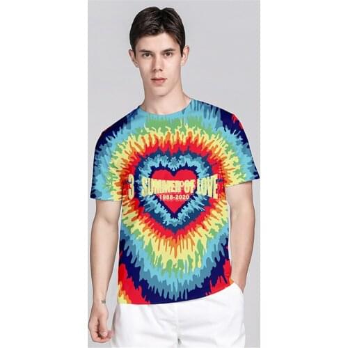 2021SS Spring And Summer Mens Clothing Shirt Short-Sleeved T-Shirt Europe And America Polyester Fabric Festival Clothing Orange