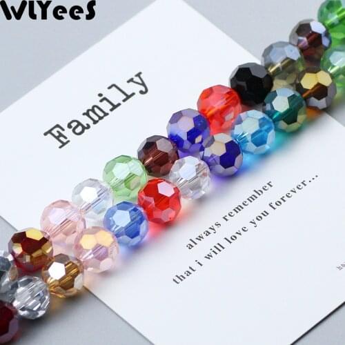 WLYeeS 10mm Football Austrian crystal beads 20pcs Faceted Ball Glass Spacers loose bead for DIY Jewelry Necklace Bracelet Making