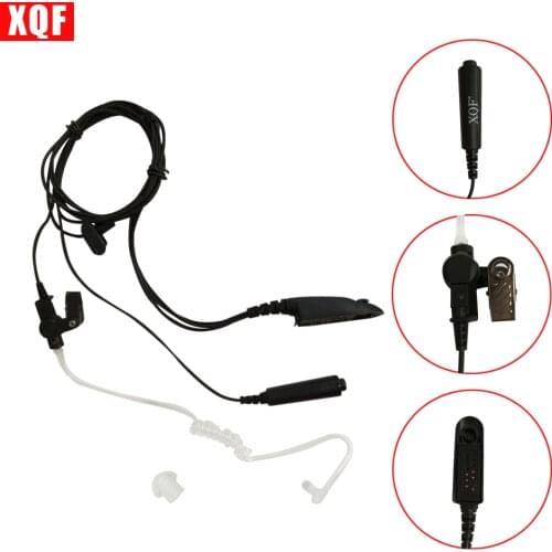 XQF Headset Acoustic Air Tube Earpiece Earphone PTT for Motorola GP328 GP338 GP340 GP380 Radio Walkie Talkie