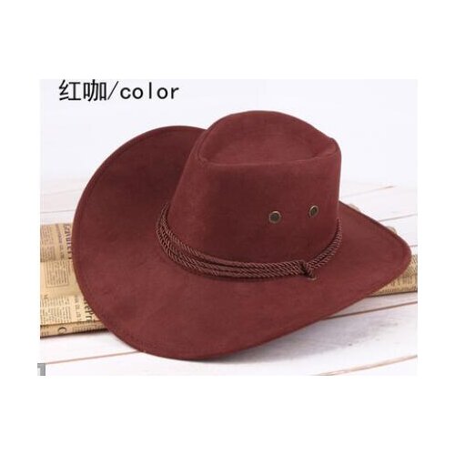 10pcs/lot Western Cowboy Hat Men Riding Cap Fashion Accessory Wide Brimmed hat adult casual faux leather cowboy hat