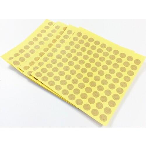 500pcs/lot Kraft Paper Gift Ring Label Handmade Products Leather Color Circle Sticker