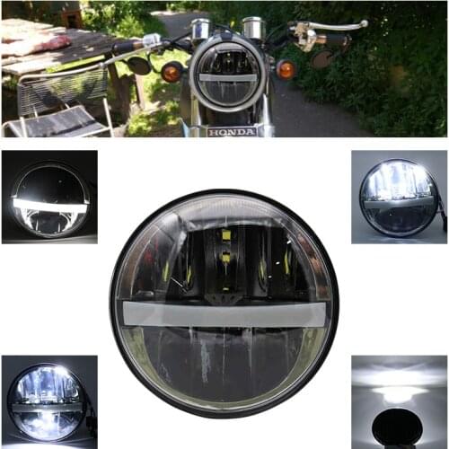 6.5" Round LED Headlight for Motorcycle Spotlights 5.75 inch Auxiliary Headlamp Lights
