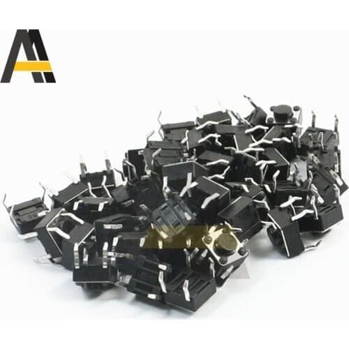 6*6*4.3mm 100pcs/lot Four feet normally open Light touch switch The patch button Normally closed switch Micro touch switch