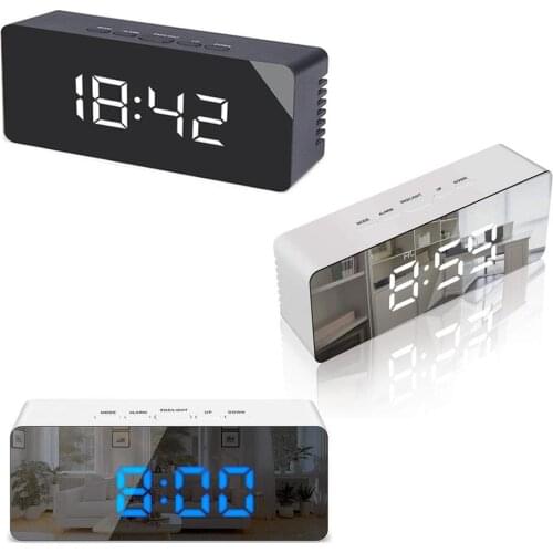Alarm Clock Multifunction Creative Mirror Alarm Clock Durable Practical Multifunctional Simple Style Alarm Clock Desktop Clocks