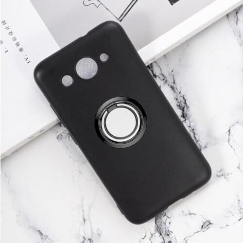 For Huawei Y3 2017 Back Ring Holder Bracket Phone Case Cover Phone TPU Soft Silicone Cases ON Huawei Y3 2018 5.0"