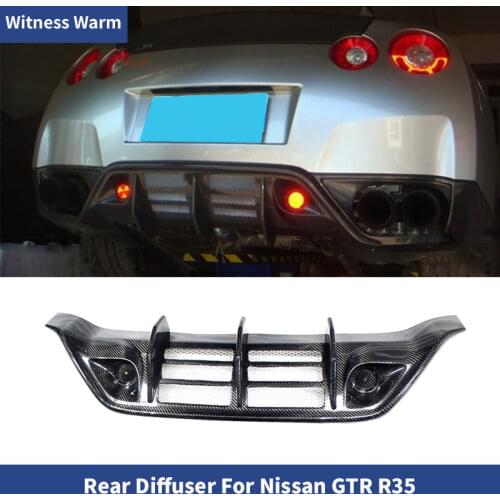 For GTR R35 Rear bumper Diffuser Lip spoiler Carbon Fiber FRP Diffuser For Nissan GTR35 08 09 10 11