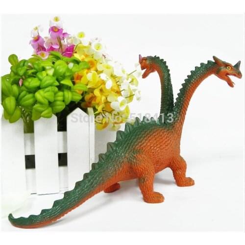 Double Dragon Simulation Dinosaur Toy Model Furnishing Articles Figures Of Plastic Gift Animal Static Unisex Animals 2021