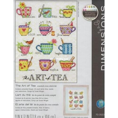 HH Rabbit and fox with love cross stitch kit Animal cotton thread Love lock canvas stitching embroidery DIM 70-35335