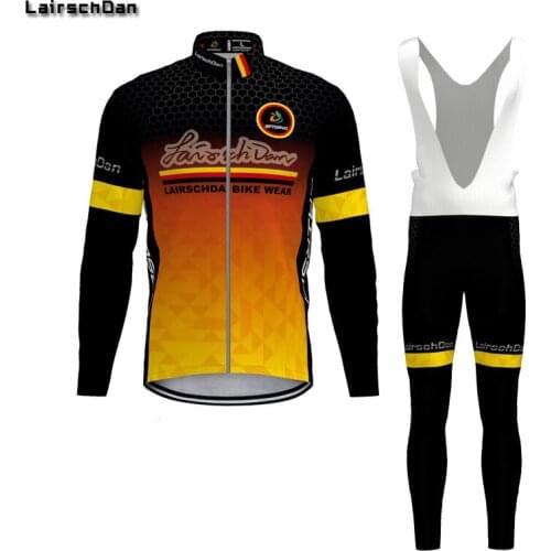 LairschDan Cycling Jersey Set Men Long Sleeve MTB Bicycle Cycling Clothing Uniform Complete Cyclist Outfit ropa ciclista hombre