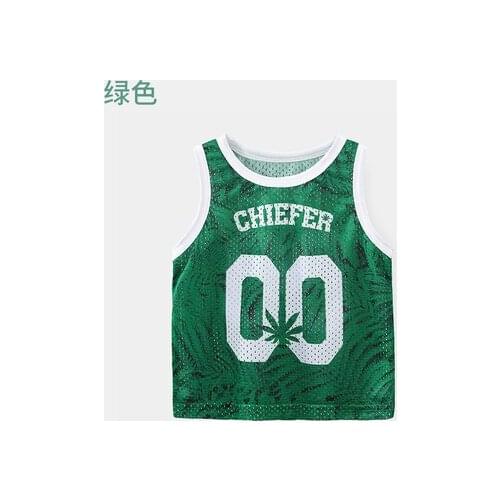 Baby Boys Vest Shirts 2021 Summer New Kids Cotton Soft Sport Tops Casual Loose Boys Basketball Clothes Baby Sleeveless T-shirts