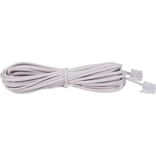 New 6P2C RJ11 Male to Male Plug Telephone Line Cable Wire 5M