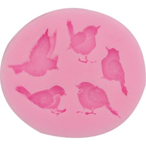 New Design DIY New Kitchen Baking Tools Cute Birds Silicone Fondant Cake Molds Chocolate Mould