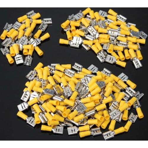 New high-quality 9.5mm / 35Amp hot female insulated shovel fast wire electrical crimp terminal connector 12-10AWG