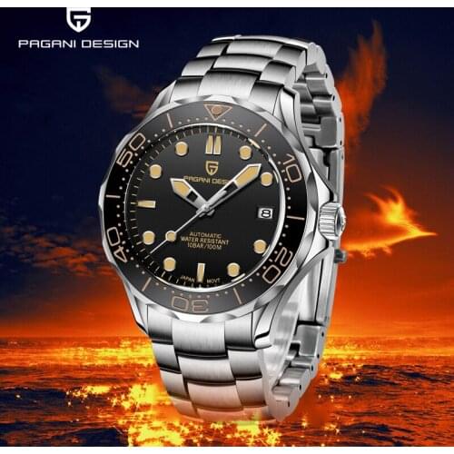 PAGANI DESIGN Top Brand Men Watch 007 commander Mens Mechanical Watches Sapphire Glass Sport Waterproof 100M Male Clock For Man
