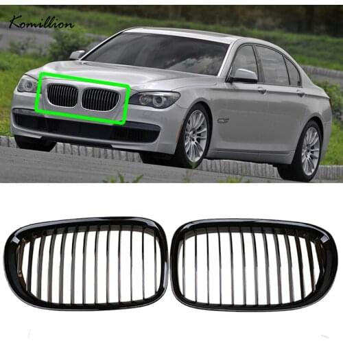 1 Pair Front Center Kidney Bumper Racing Grills for BMW 7-series F01 F02 F03 F04 2009 2010 2011 2012 Pre-facelift Exterior Parts