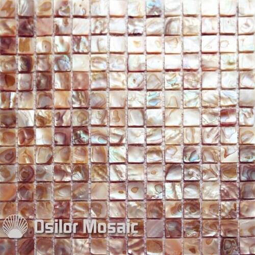 Iridescent color 100% natural Chinese freshwater shell mother of pearl mosaic tile for kithen and washroom decoration wall tile