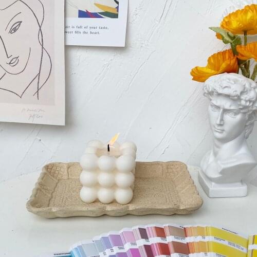 Small Rectangular carving vintage wooden raw material Decorative Trays Jewelry Pallet Dish Dessert Perfume Home Bowls Storage