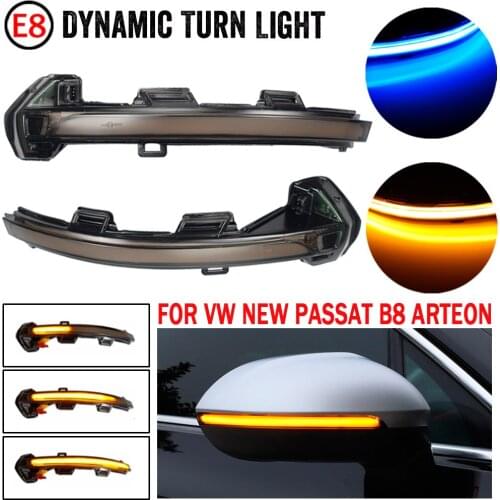 For VW Passat B8 Variant Arteon Dynamic LED Turn Signal Light Side Mirror Indicator Sequential Blinker For Volkswagen 2015 2016
