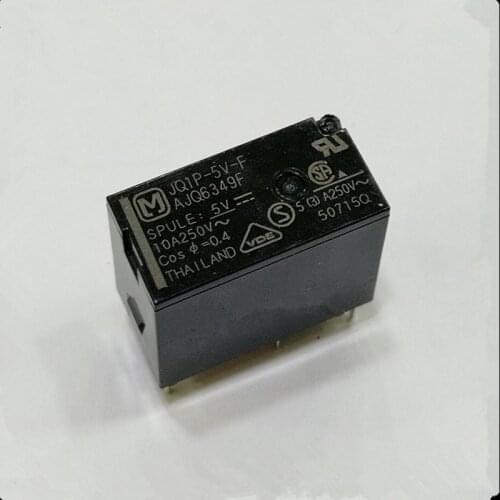 Free shipping power relay JQ1P-5V-F JQ1P-12V-F JQ1P-24V-F JQ1P-DC5V-F JQ1P-DC12V-F JQ1P-DC24V-F 10A 5pins 2PCS/L0T