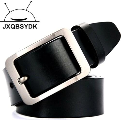JXQBSYDK Luxury Mens Belts Vintage Designer Pin Buckle High Quality Genuine Leather Belts for Male Belts 2019