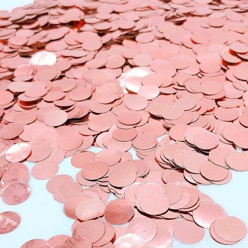 Rose Gold Metalic Foil Round Confetti Balloon Birthday Party Baby Shower Diy Table Ornament Romantic Decoration Paper Wedding FX