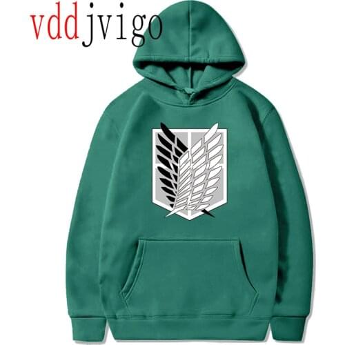2021 Anime Shingeki No Kyojin Hoodie Attack on Titan Hoodied Long Sleeve Streetwear Cool Sweatshirt Men/Women Unisex Hoody Tops