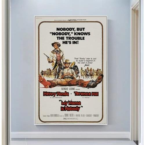 V0735 My Name Is Nobody Vintage Classic Movie Wall Silk Cloth HD Poster Art Home Decoration Gift