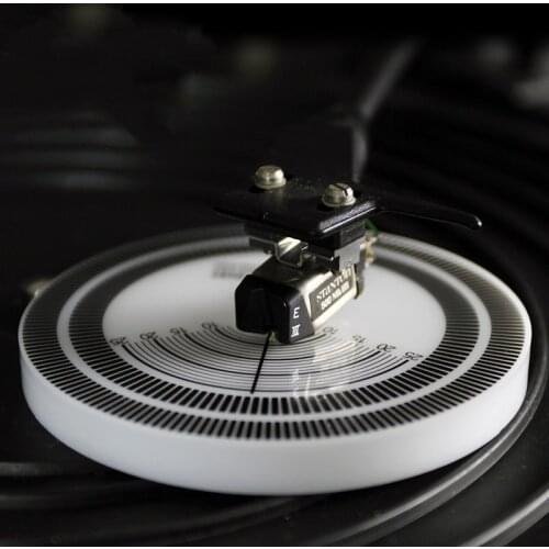 LP Vinyl Pickup Calibration Distance Gauge Protractor Adjustment Ruler Turntable Phono Tachometer Calibration Strobe Disc