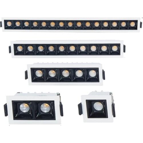 Recessed LED strip downlight 2W 4W 10W 20W 30W Spot Light Dimmable 110V 220V Warm White Cool White Indoor Ceiling Lighting