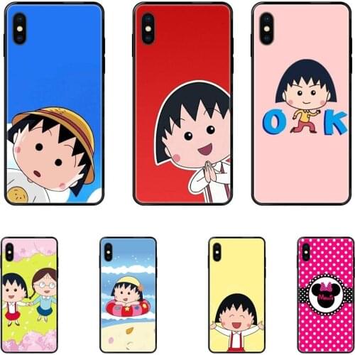 Japanese Cartoon Chibi Maruko Greatest For Huawei Honor Mate Play V10 View 10 20 20X 30 Lite Pro Y3 Y5 Y9 Nova 3 3i Pro Black