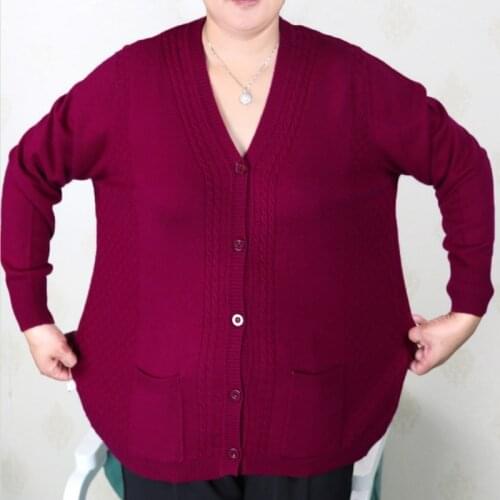 2019 Plus Size Women Clothing 5XL 6XL7XL 8XL 9XL Large Size Middle Aged Clothes Mother Cashmere Sweater Knitted Shirt Sleeve