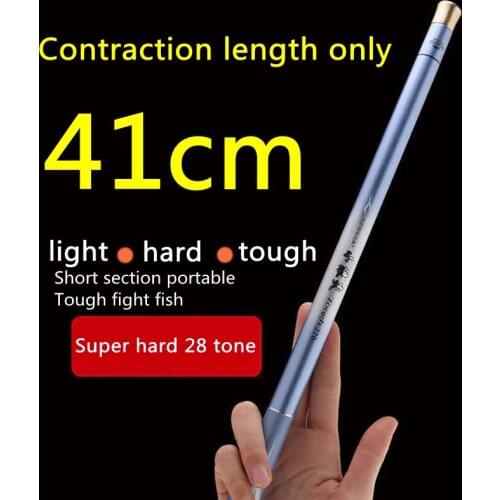 1.8M-4.5M 28 adjustable carbon fiber fishing rod telescopic super light hard rod stream freshwater fishing rod