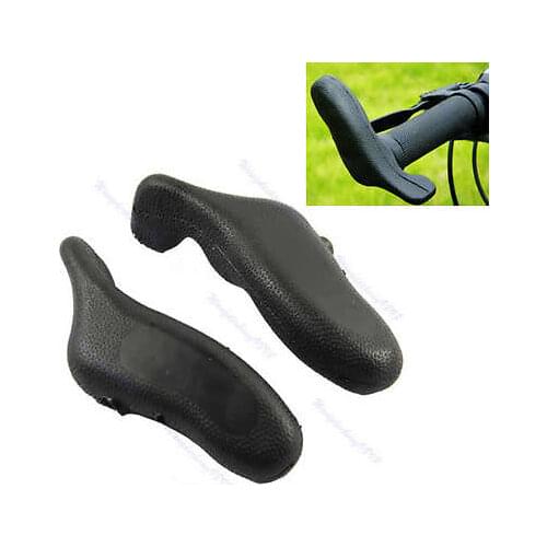 New 1 Pair of Black Mountain Bicycle Bike Cycling Handlebar Hand Bar End