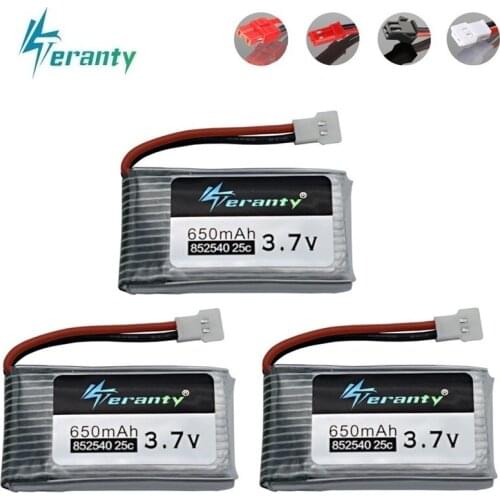 3.7V 650mAh lipo battery For Syma X5 X5C X5C-1 X5SC X5SW X6SW H9D H5C M68 FY550 HJ818 HJ819 L15FW 3.7V RC Drone Battery 3pcs
