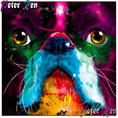 5d Diamond Painting Animal puppy 100% full Square/Round Drill Colored dog head paiting daimond Embroidered Rhinestone Home Decor