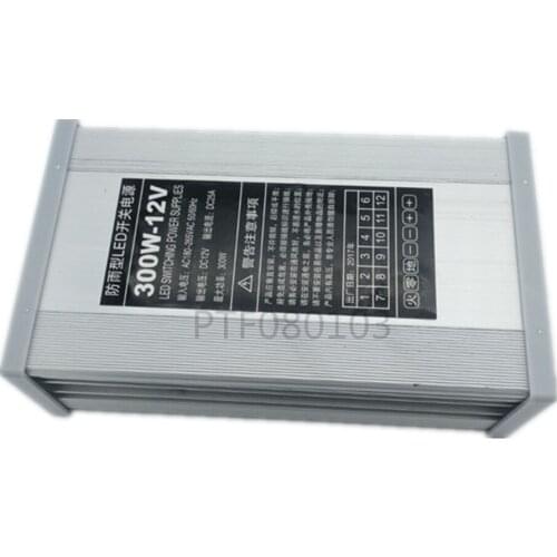 AC 187-265V LED Driver 300W 12V 25A LED Power Supply Rain-proof LED Light Power Adapter Outdoor Application