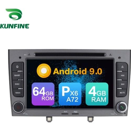 Android 9.0 Core PX6 A72 Ram 4G Rom 64G Car DVD GPS Multimedia Player Car Stereo For Peugeot 308 2008 2009 2010 radio headunit