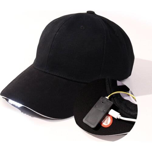 Unisex Led Baseball Cap Adjustable Baseball Hat Headlight Flashlight For Hunting Fishing Camping Hiking Joggings JL