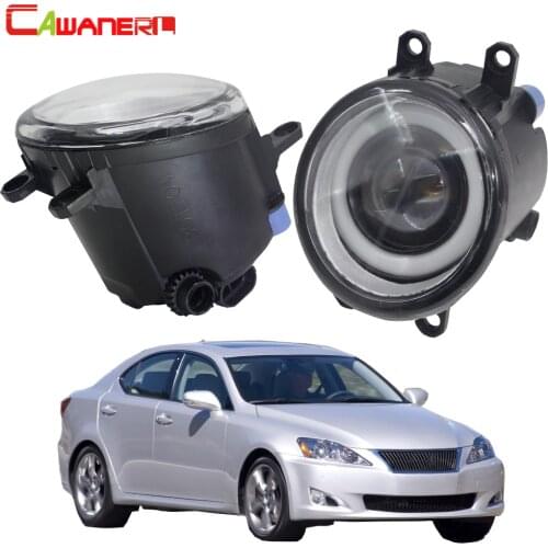 Cawanerl For Lexus IS IS250 IS350 Saloon 2005-2013 Car 3000LM LED Fog Light Angel Eye Daytime Running Light DRL 12V 2 Pieces