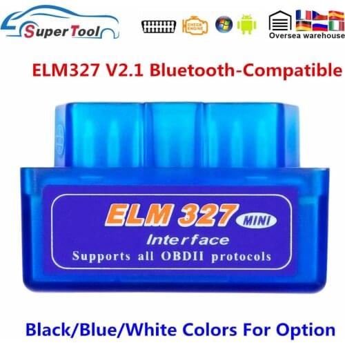 2021 Super Mini ELM327 V2.1 Bluetooth-Compatible OBD2 Car Scanner Diagnostic Tool ELM 327 V1.5 Code Reader For Android/Symbian