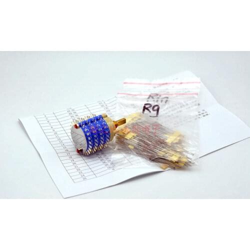 GZLOZONE DIY 2 Channel L-Type Brown DALE Resistor Potentiometer Kit 10K 50K 100K L10-28