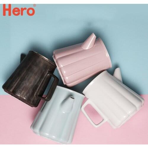 450ml Ceramic Coffee Pot Ceramic Tea Cups Coffee Mocha Cappuccino Sharing Pot Porcelain Milk Jugs Cups Hand Punch Coffees Pots