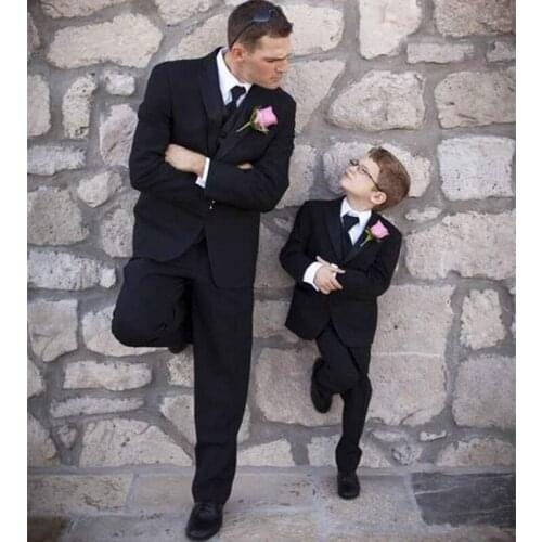 Classic Boys Suits for Wedding Black Boys Formal Suit Costumes for a Boy Kids Childrens Blazer Clothes 2021 (Jacket+Pants+Vest)