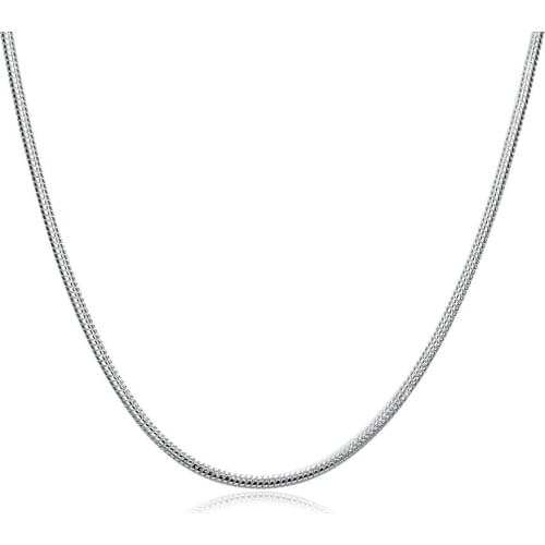 Classic jewelry Silver Plated Necklace For Women Colar de senhora Low Price Charm chain