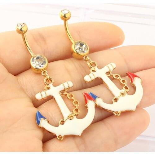 Belly Button Rings Crystal Piercing Navel Piercing Navel Earring Gold Belly Piercing Sex Body Jewelry Piercing Wholesals