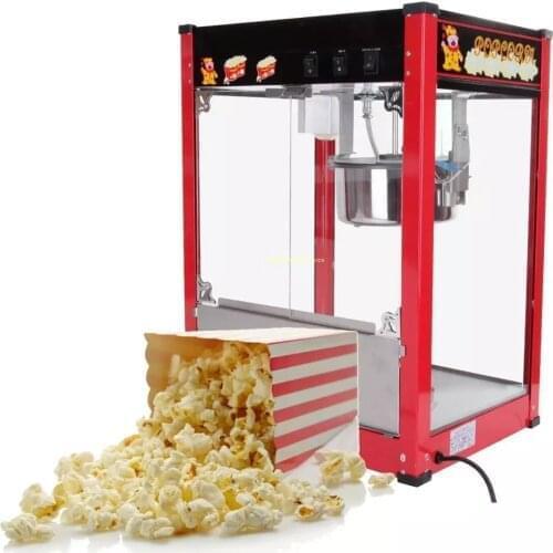 Commercial Popcorn Machine Palomitero Household Hot Oil Popcorn Automatic Popcorn Maker Fast Heating With Non-Stick Pot