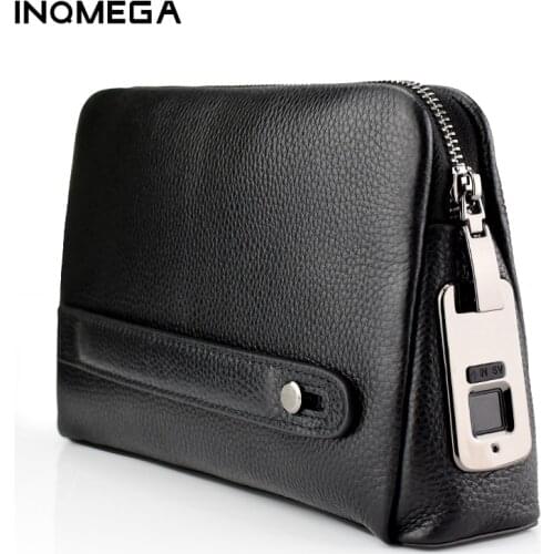 Mens Fingerprint Bags Anti-Theft Purses for men Leather Hand Bag Male Long Money Wallets Mobile Phone Pouch Men Messenger Bag